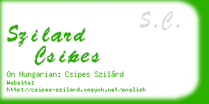 szilard csipes business card