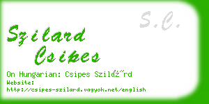 szilard csipes business card